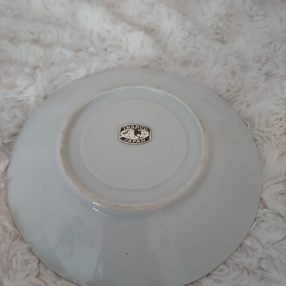 Vintage Dainty Poinsettia Christmas Tea Cup & Saucer set by Inarco Japan Holiday